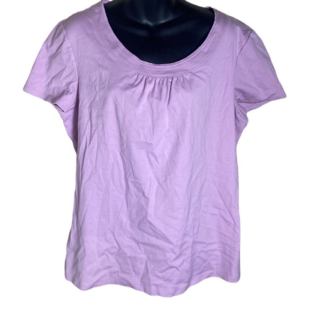 Lafayette 148 New York purple tee shirt xxl feminine